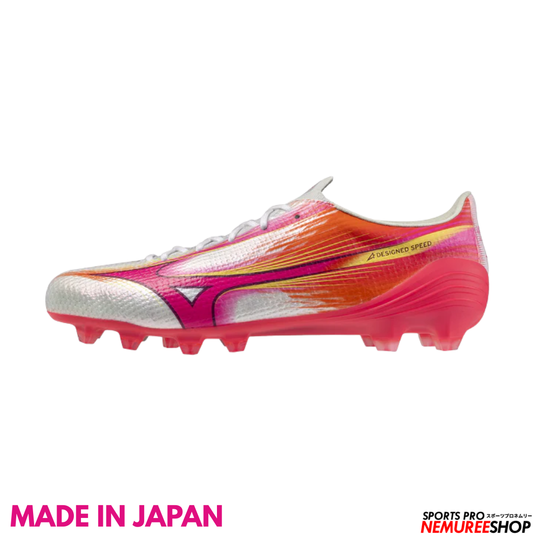 MIZUNO Football Shoes ALPHA 3 JAPAN (WHITE/FUCHSIA PURPLE) - Nemuree Shop - Online Sports Store
