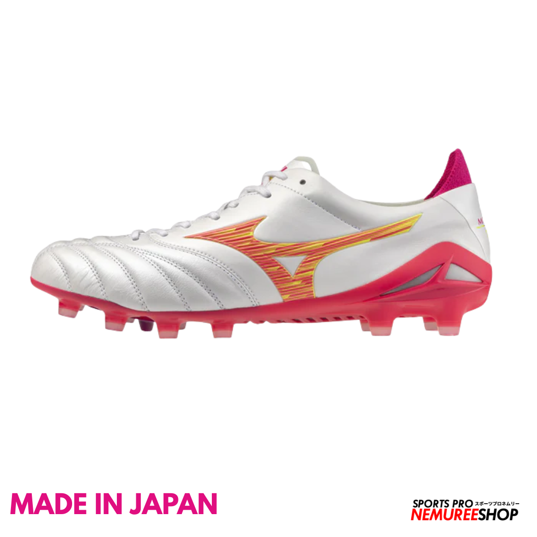MIZUNO Football Shoes MORELIA NEO 4 JAPAN (WHITE/PINK TETRA/FUCHSIA PURPLE) - Nemuree Shop - Online Sports Store