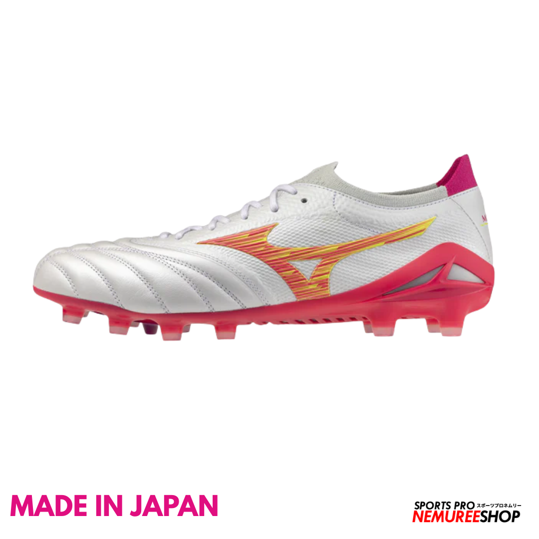 MIZUNO Football Shoes MORELIA NEO 4 BETA JAPAN (WHITE/PINK TETRA/FUCHSIA PURPLE) - Nemuree Shop - Online Sports Store