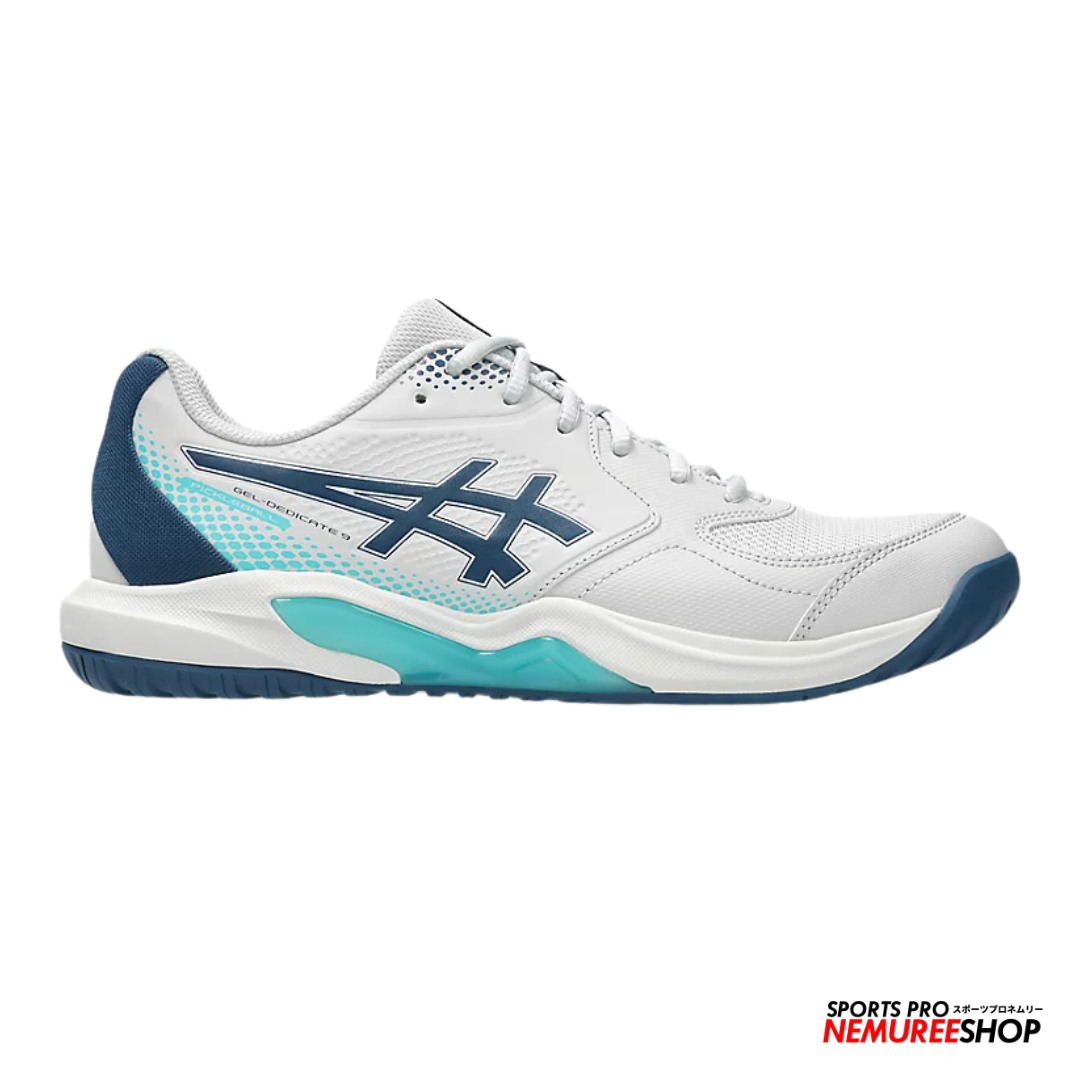 ASICS PickleBall Shoes GEL - DEDICATE 9 PICKLEBALL (CONCRETE/MAKO BLUE)