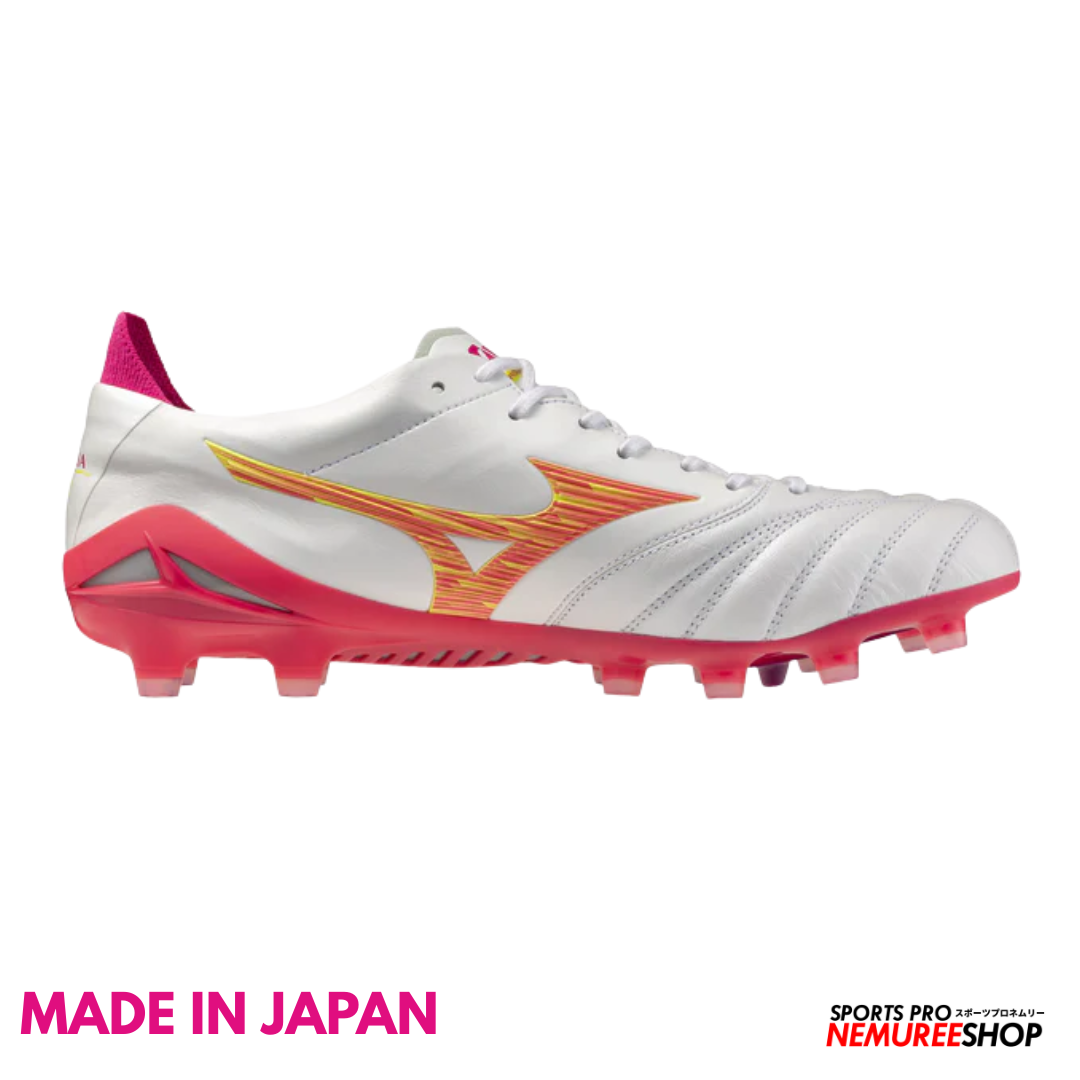 MIZUNO Football Shoes MORELIA NEO 4 JAPAN (WHITE/PINK TETRA/FUCHSIA PURPLE) - Nemuree Shop - Online Sports Store