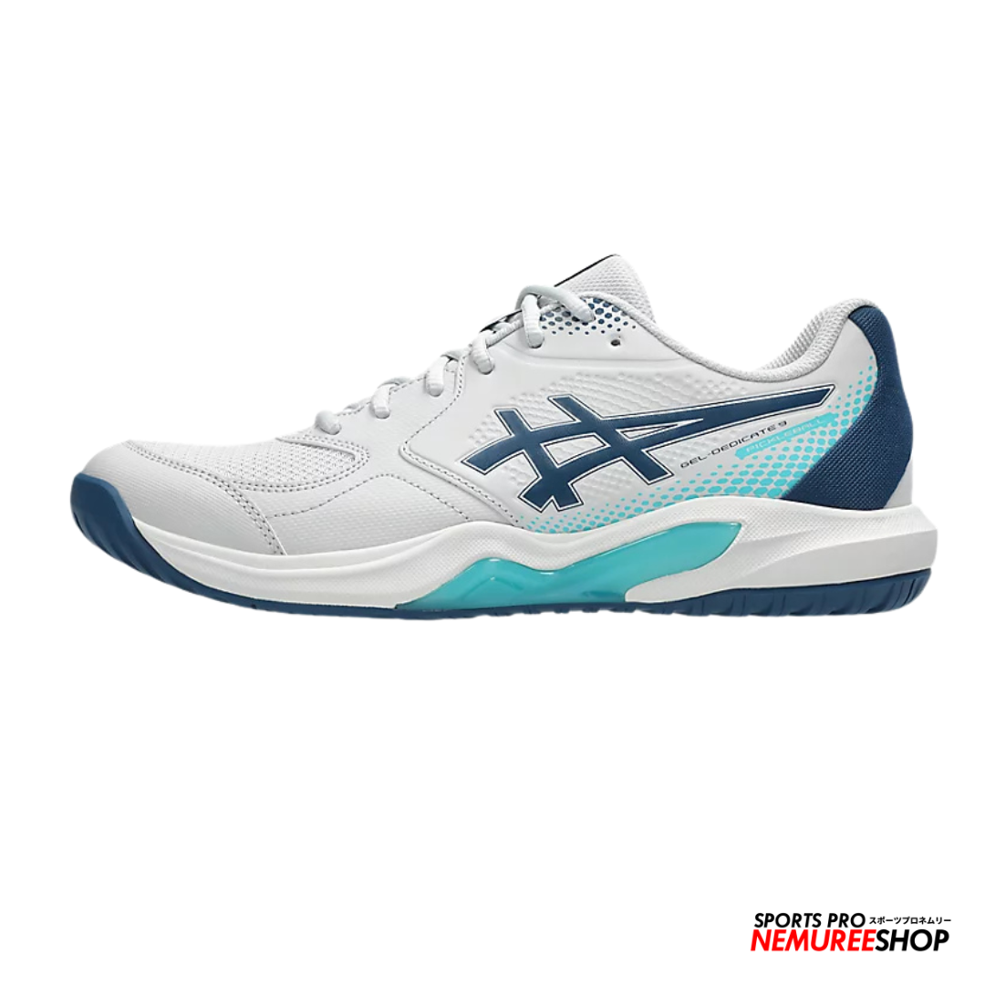 ASICS PickleBall Shoes GEL - DEDICATE 9 PICKLEBALL (CONCRETE/MAKO BLUE)
