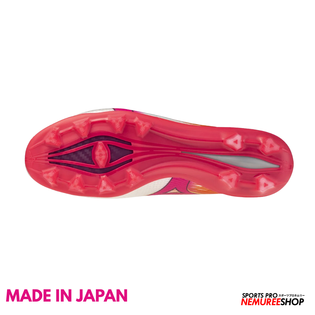 MIZUNO Football Shoes ALPHA 3 JAPAN (WHITE/FUCHSIA PURPLE) - Nemuree Shop - Online Sports Store