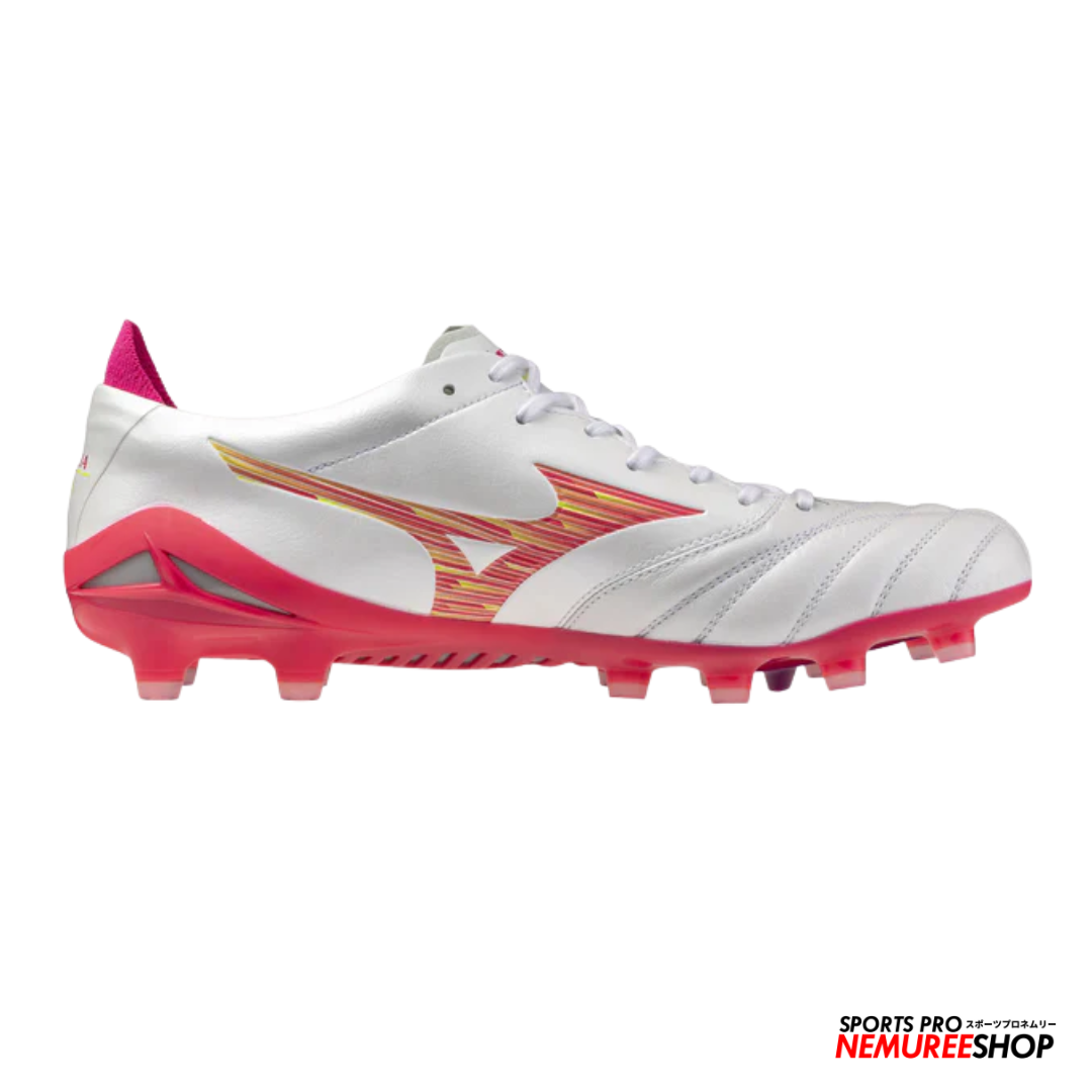 MIZUNO Football Shoes MORELIA NEO 4 ELITE (WHITE/PINK TETRA/FUCHSIA PURPLE) - Nemuree Shop - Online Sports Store
