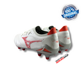 MIZUNO Soccer Shoes MORELIA NEO 4 BETA JAPAN (WHITE/RADIANT RED) - Nemuree Shop - Online Sports Store
