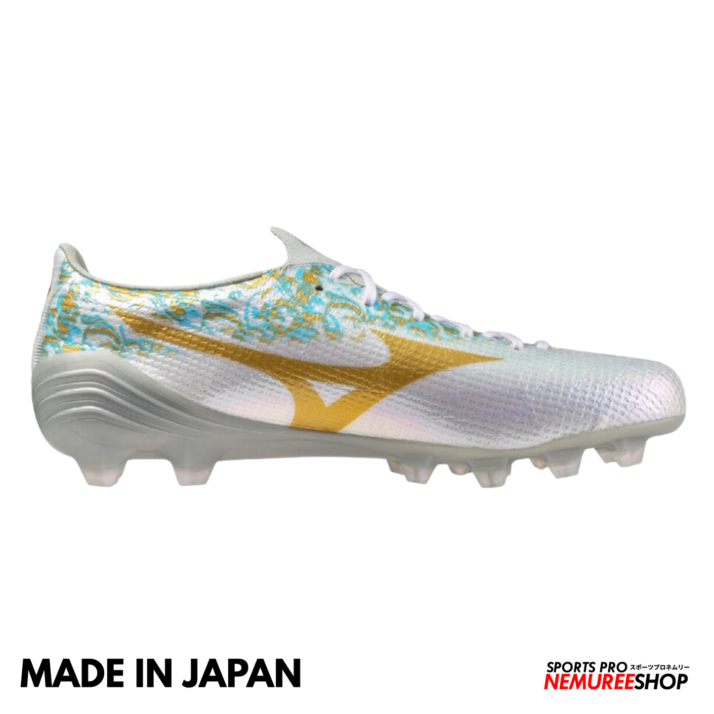 MIZUNO Football Shoes ALPHA 3 JF JAPAN  (WHITE/VISUE BLUE) - Nemuree Shop - Online Sports Store