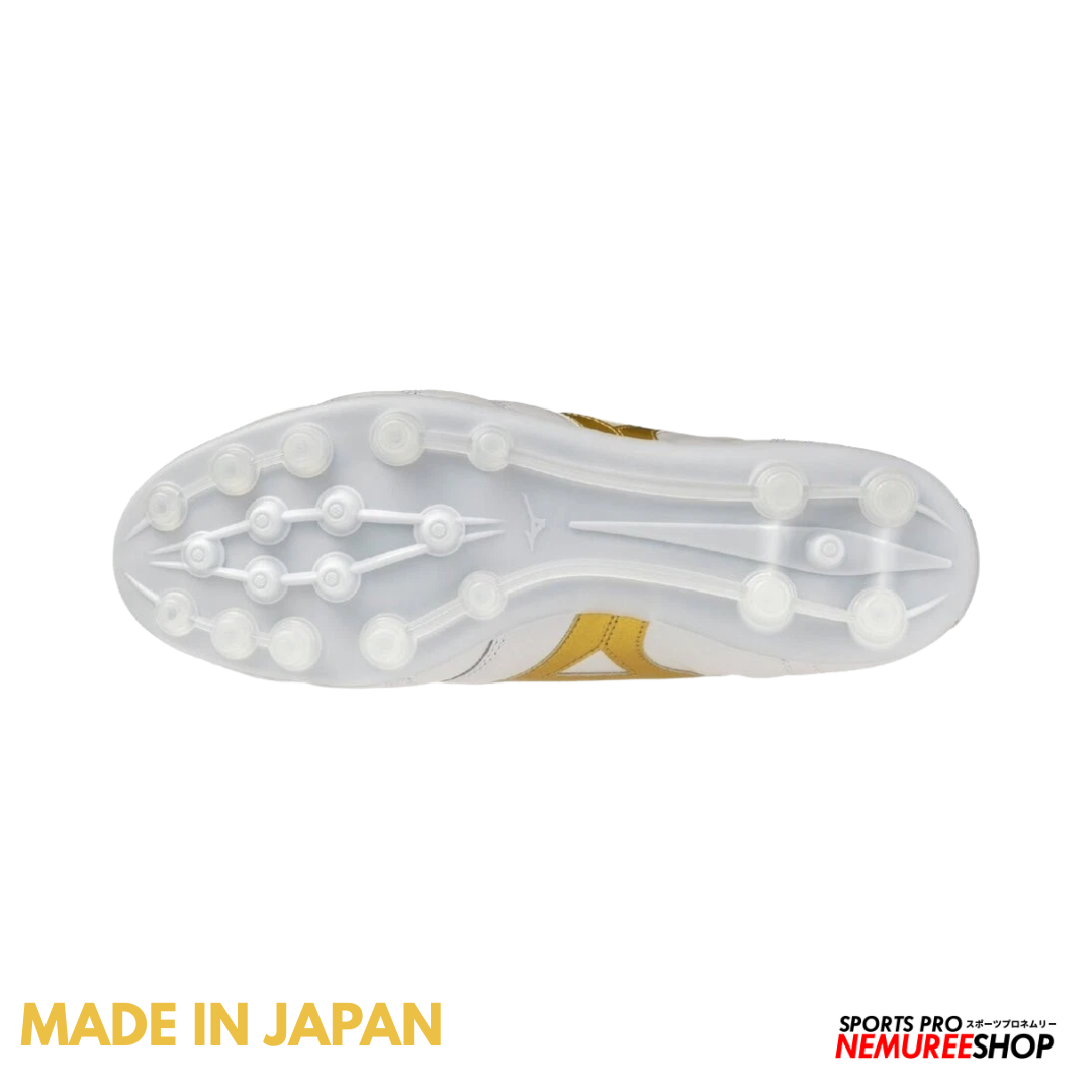 MIZUNO Soccer Shoes MORELIA 2 JAPAN AG  (WHITE/GOLD)