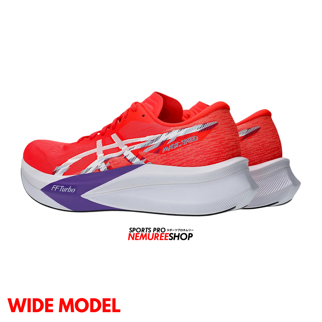 ASICS Running Shoes MAGIC SPEED 4 WIDE (FLASH RED/WHITE) - Nemuree Shop - Online Sports Store