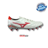 MIZUNO Soccer Shoes MORELIA NEO 4 BETA ELITE (WHITE/RADIANT RED) - Nemuree Shop - Online Sports Store