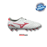 MIZUNO Soccer Shoes MORELIA NEO 4 PRO (WHITE/RADIANT RED) - Nemuree Shop - Online Sports Store