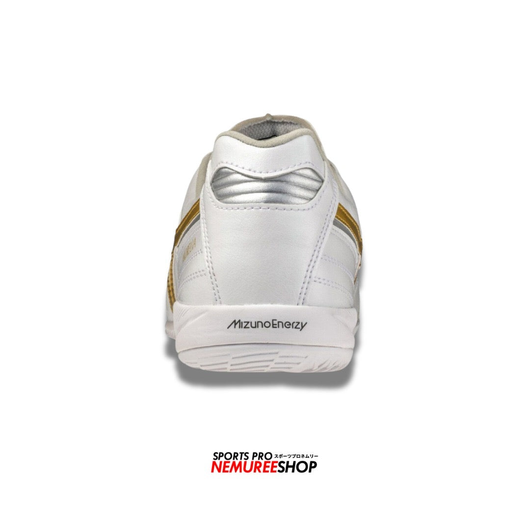 MIZUNO Futsal Shoes MORELIA SALA ELITE IN (WHITE / GOLD) – Nemuree