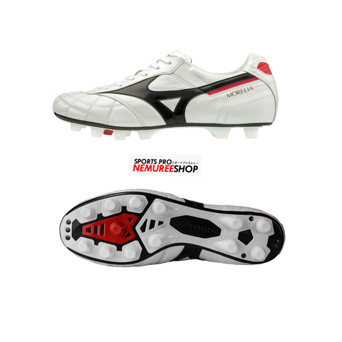 MIZUNO Soccer Shoes MORELIA 2 JAPAN (WHITE/BLACK) - CROSS STITCH - Sports Pro Nemuree Shop - Online Sports Store