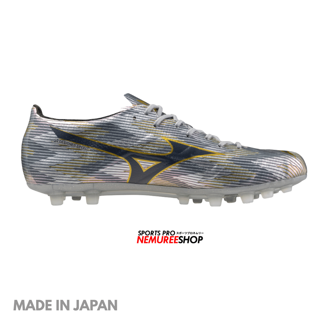MIZUNO Football Shoes ALPHA 2 JAPAN AG (GALAXY SILVER/8605C/GOLD) - Nemuree Shop - Online Sports Store