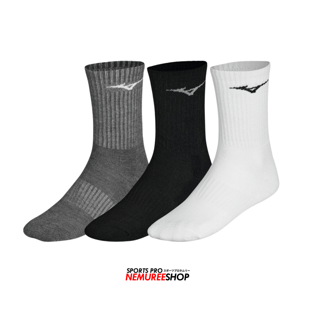 MIZUNO Accessories TRAINING 3P SOCKS (WHITE/BLACK/MELANGE) - Nemuree Shop - Online Sports Store
