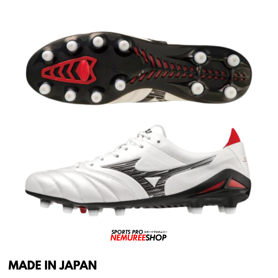 MIZUNO Football Shoes MORELIA NEO 4 JAPAN (WHITE/BLACK/CHINESE RED) - Nemuree Shop - Online Sports Store