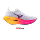 MIZUNO Running Shoes WAVE REBELLION PRO 3 (WHITE / PINK TETRA / TANG ORANGE)