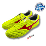 MIZUNO Soccer Shoes MORELIA 2 ELITE (SAFETY YELLOW/FIERY CORAL 2/GALAXY SILVER) - Sports Pro Nemuree Shop - Online Sports Store