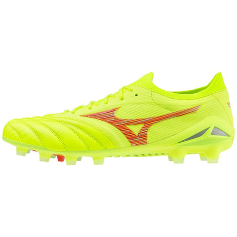 [PRE-ORDER] MIZUNO Soccer Shoes MORELIA NEO 4 BETA JAPAN (SAFETY YELLOW/FIERY CORAL 2) - Sports Pro Nemuree Shop - Online Sports Store