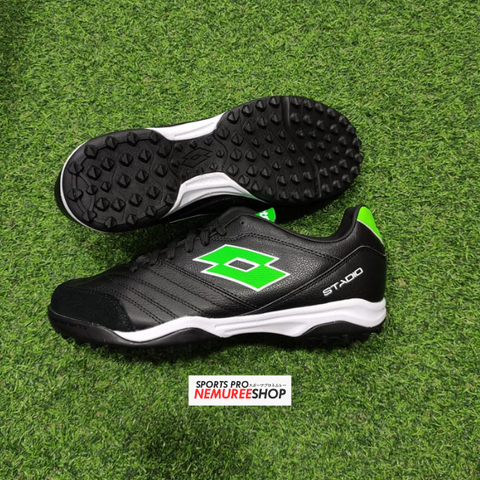 LOTTO Soccer Shoes STADIO 300 III TF (BLACK/SPRING GREEN) - Sports Pro Nemuree Shop - Online Sports Store