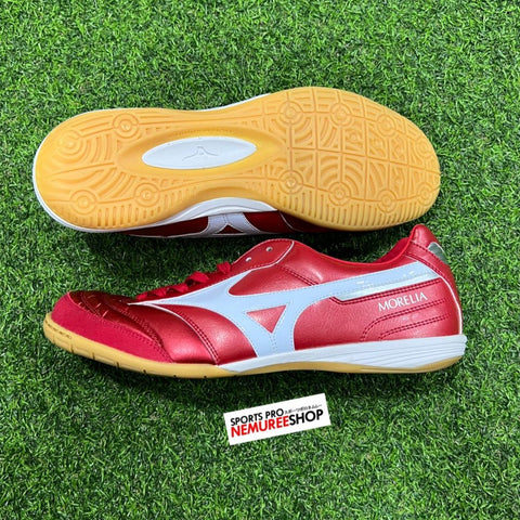 MIZUNO Futsal Shoes MORELIA SALA ELITE IN (RED/WHITE) - Sports Pro Nemuree Shop - Online Sports Store