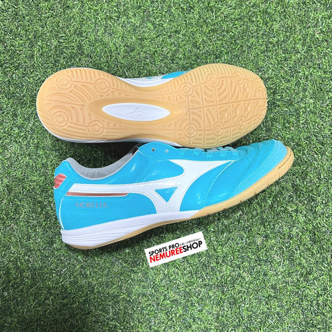 MIZUNO Futsal Shoes MORELIA SALA ELITE IN (BLUE CURACAO/SILVER) - Sports Pro Nemuree Shop - Online Sports Store