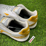 MIZUNO Futsal Shoes MONARCIDA NEO SALA PRO IN (WHITE/GOLD) - Sports Pro Nemuree Shop - Online Sports Store