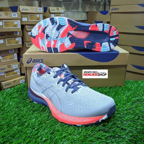 ASICS Running Shoes GEL KAYANO 28 CELEBRATION PACK [PEDMONT GREY/THUNDER BLUE] - Sports Pro Nemuree Shop - Online Sports Store